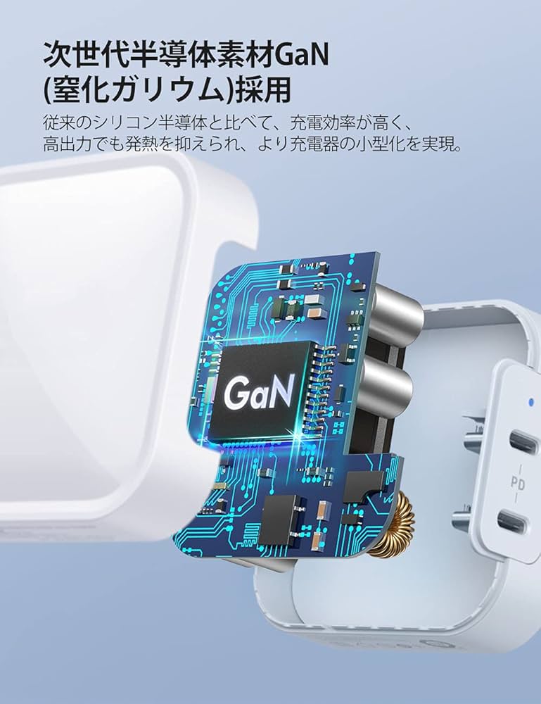 充電器 type-c RAVPower PD対応 充電器 90W 2ポートUSB Amazon | PD 充電器 Type C 急速充電器 90W【GaN (窒化ガリウム